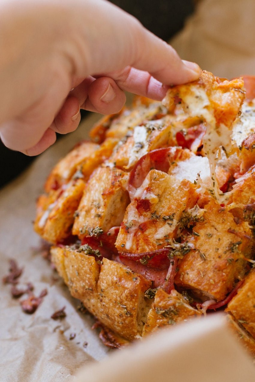 Быстрая Хлебная пицца приготовление