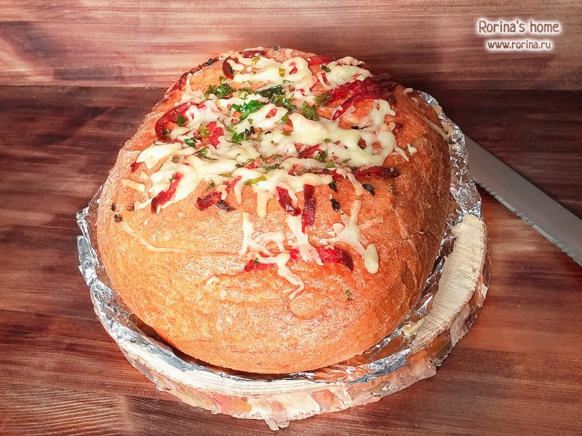 Пицца на хлебе