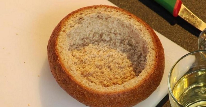 Запекать в круглом хлебе