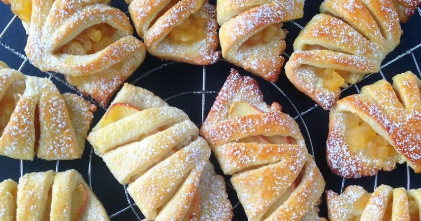 Творожное печенье с яблоками