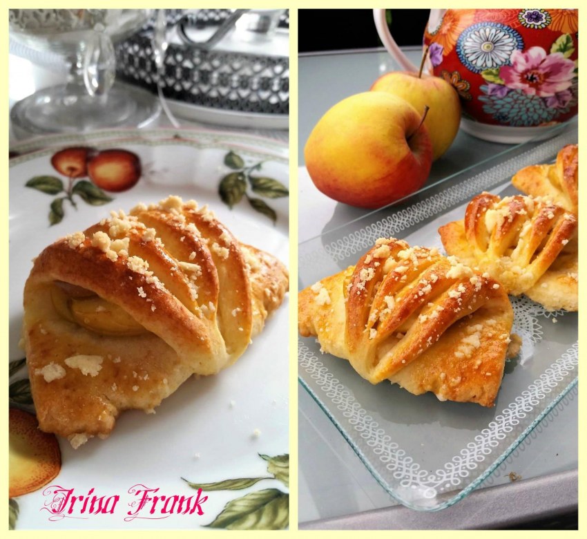 Булочка с творогом конвертиком