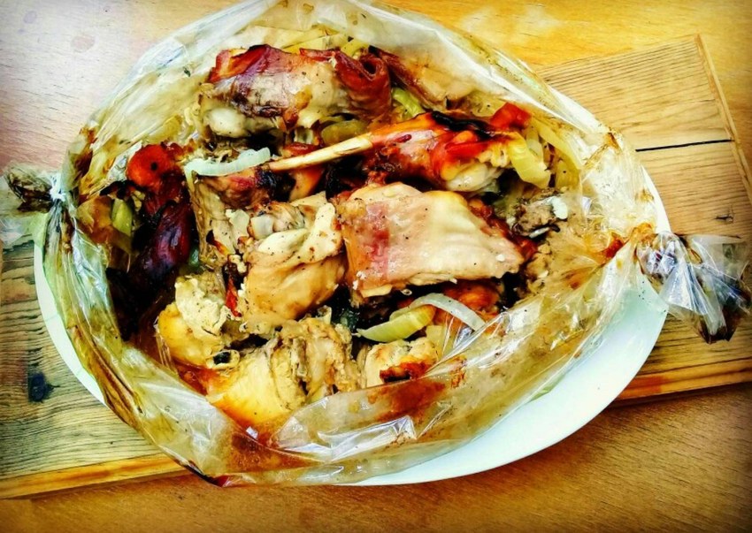 Мясо запеченное в рукаве