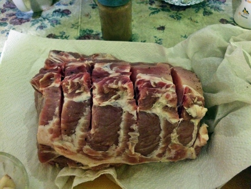 Мясо под фольгой