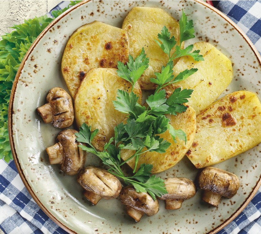 Картофель с шампиньонами