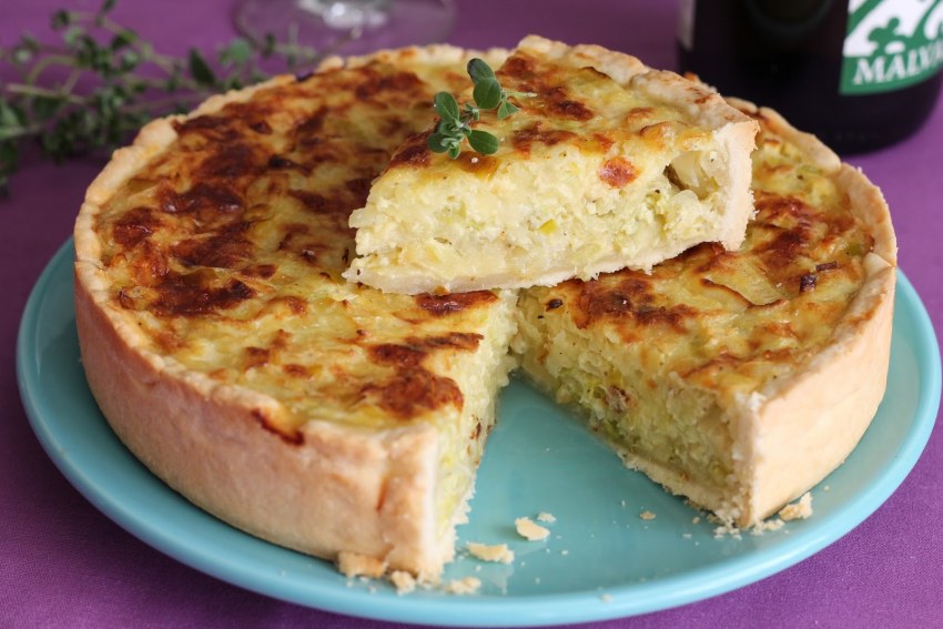 КИШ С грибами и сыром