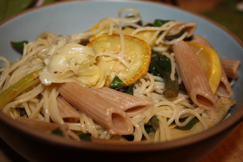 Макароны с ветчиной спиральки