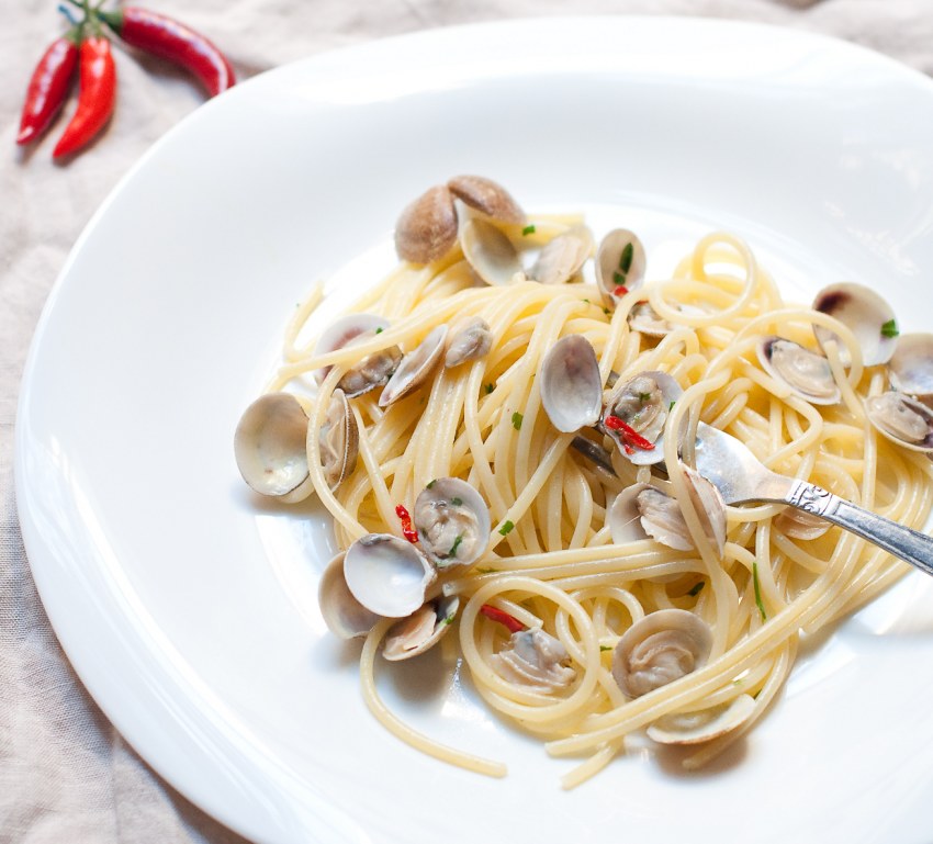 Паста с морепродуктами в сливочном соусе