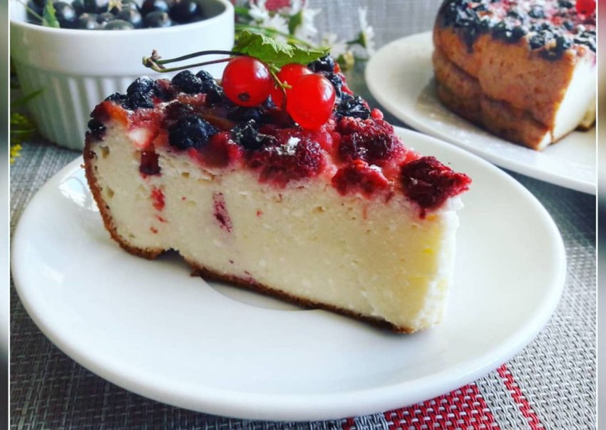 Лимонный чизкейк с клубникой