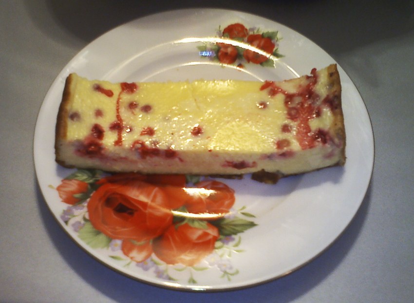 Рисовая запеканка с клубникой