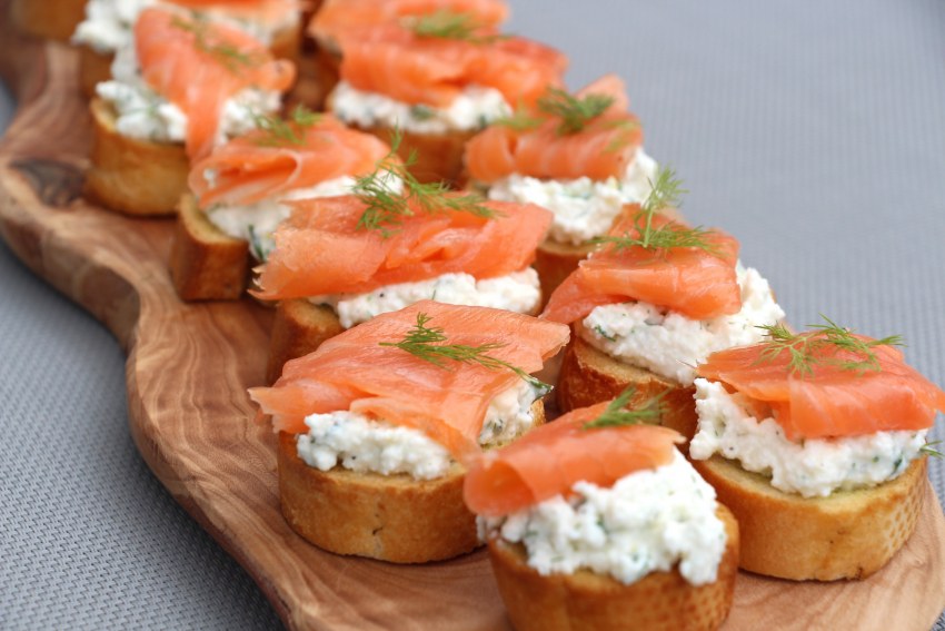 Бутерброды с сёмгой на праздничный