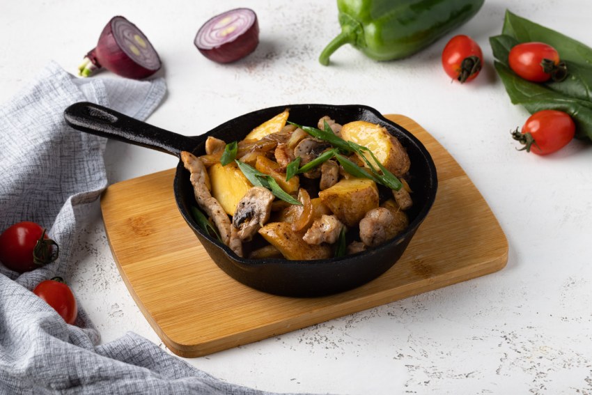 Картофель с грибами