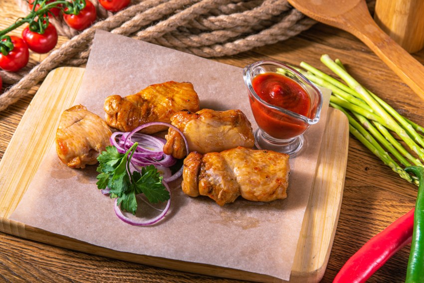 Куриные крылышки с кунжутом