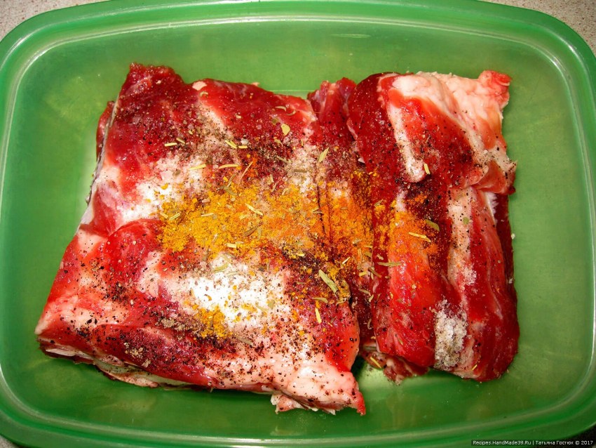 Маринад для свиных ребрышек в духовке