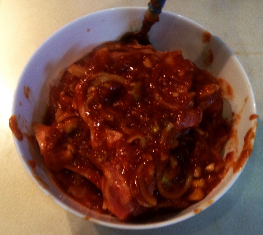 Ребрышки с пюре