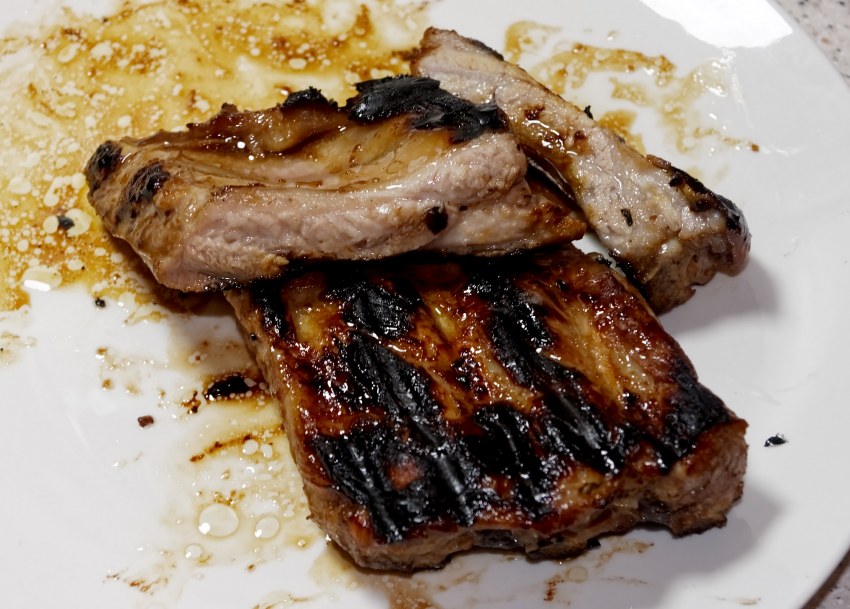 Свинина с ананасами гриль