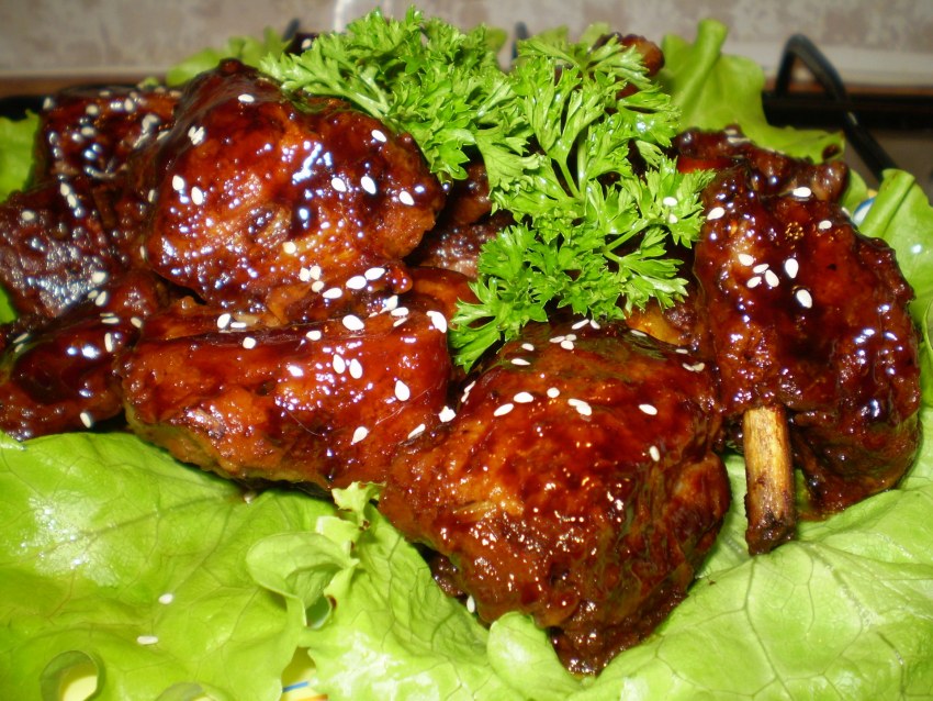 Свинина на ребрах в духовке