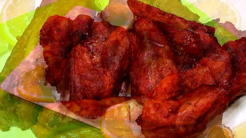 Свиные ребра маринованные в соусе сладкий Чили