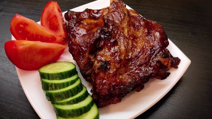 Тушёные рёбрышки