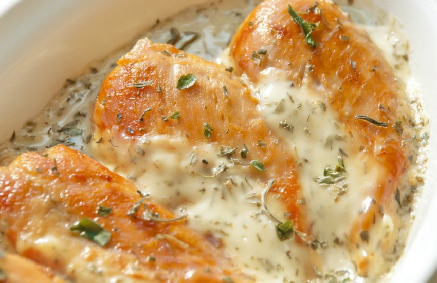 Курица в сливках в духовке