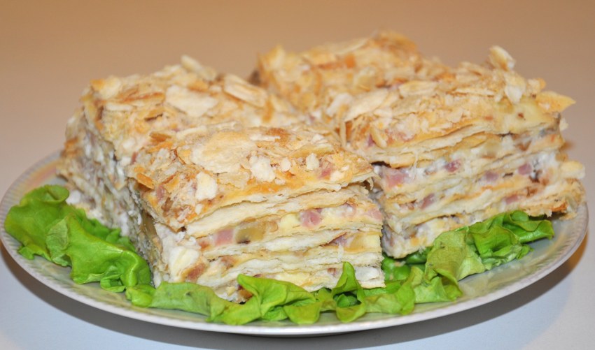 Пирог из лаваша с фаршем