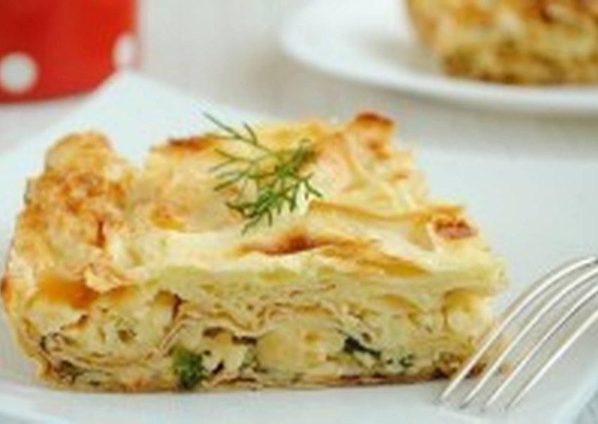 Пирог из лаваша с тунцом