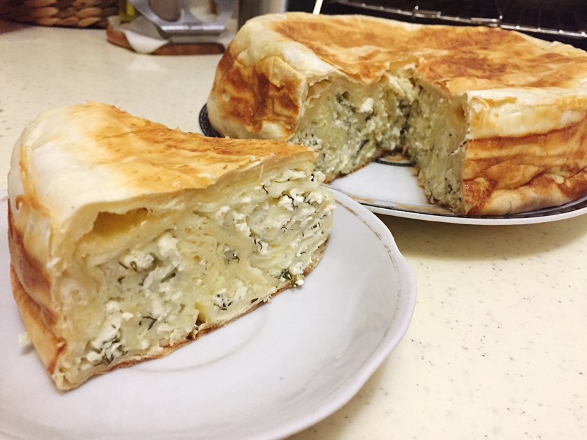 Пирог из лаваша с фаршем