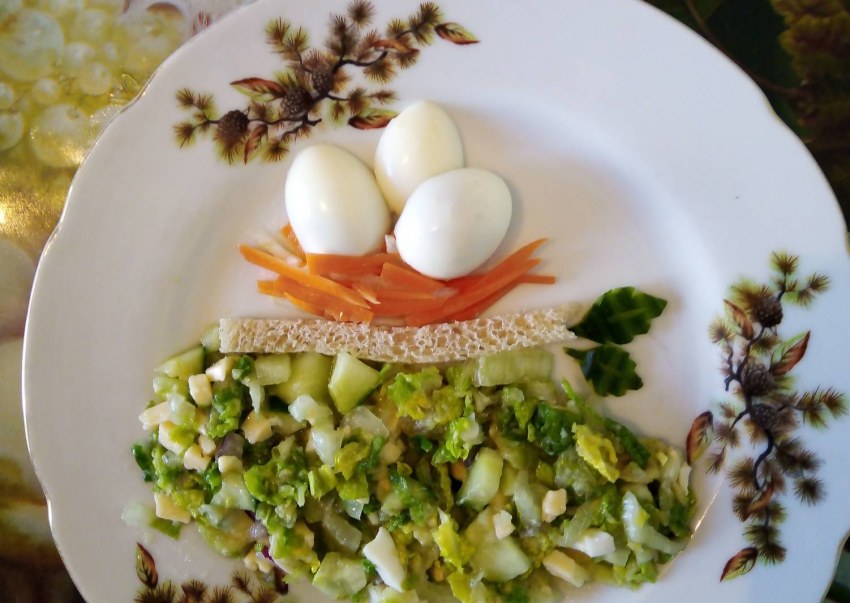 Салат с карпаччо пекинская капуста