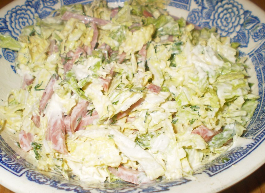 Крабовый с пекинской капустой и кукурузой