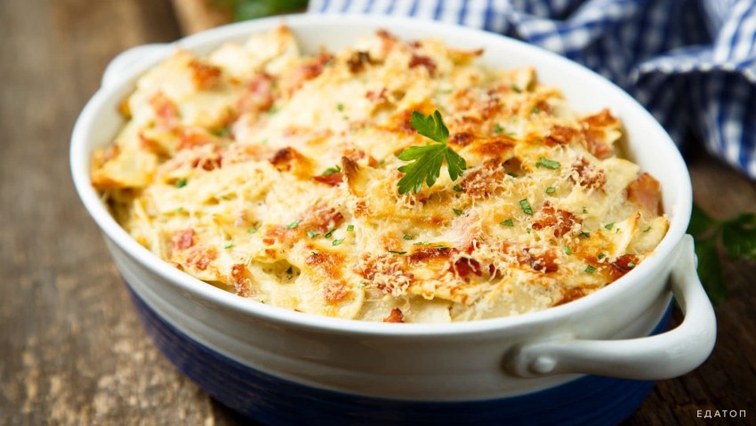 Картошка с сыром со сметаной