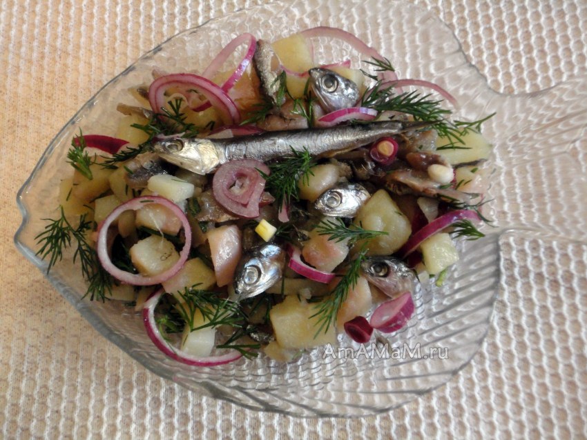 Салат с хрустящим луком