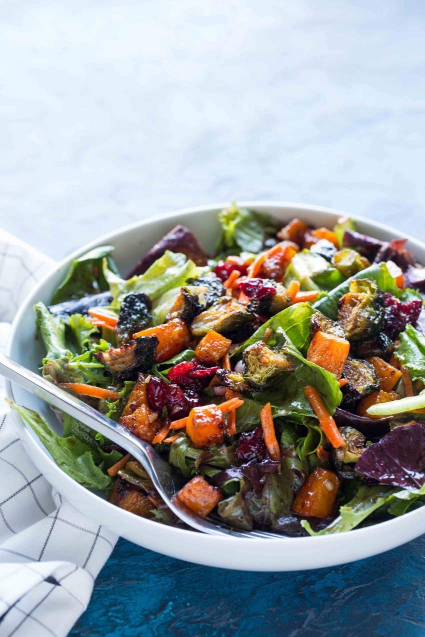 Салат с руколой и беконом