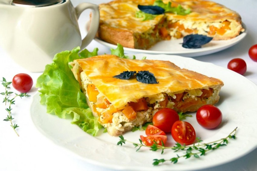 Салат с тыквой и сыром Фета