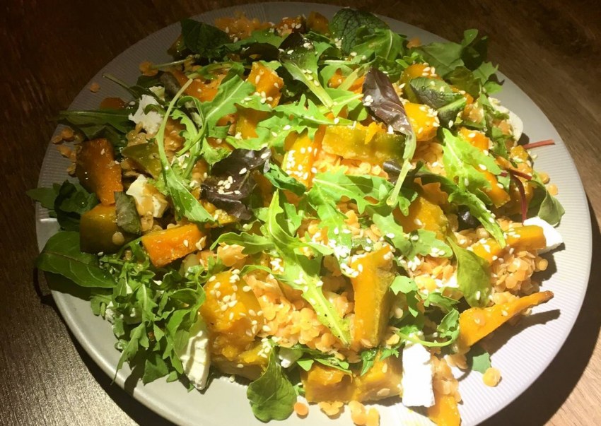 Салат из зеленой тыквы