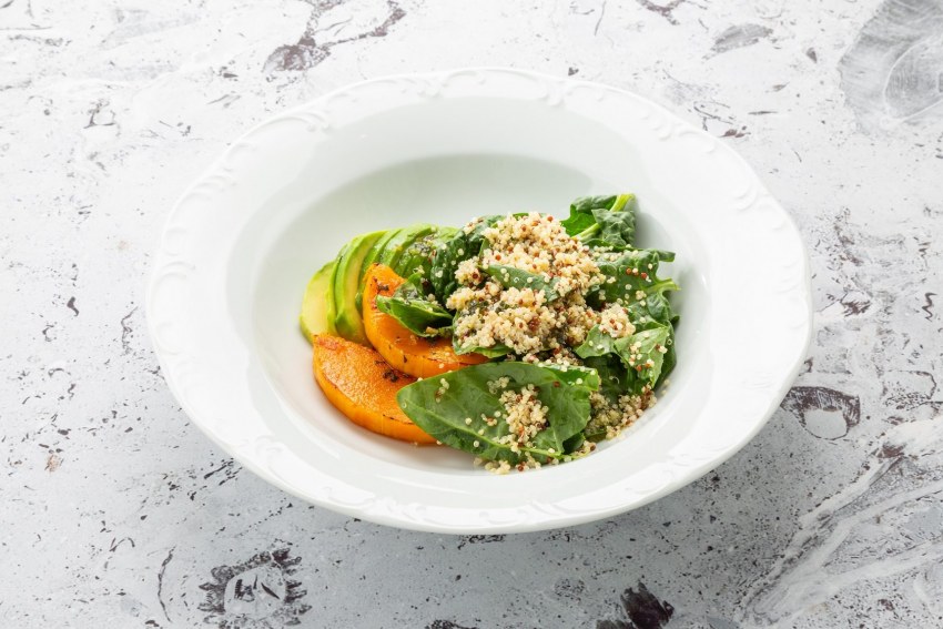 Тыква руккола киноа