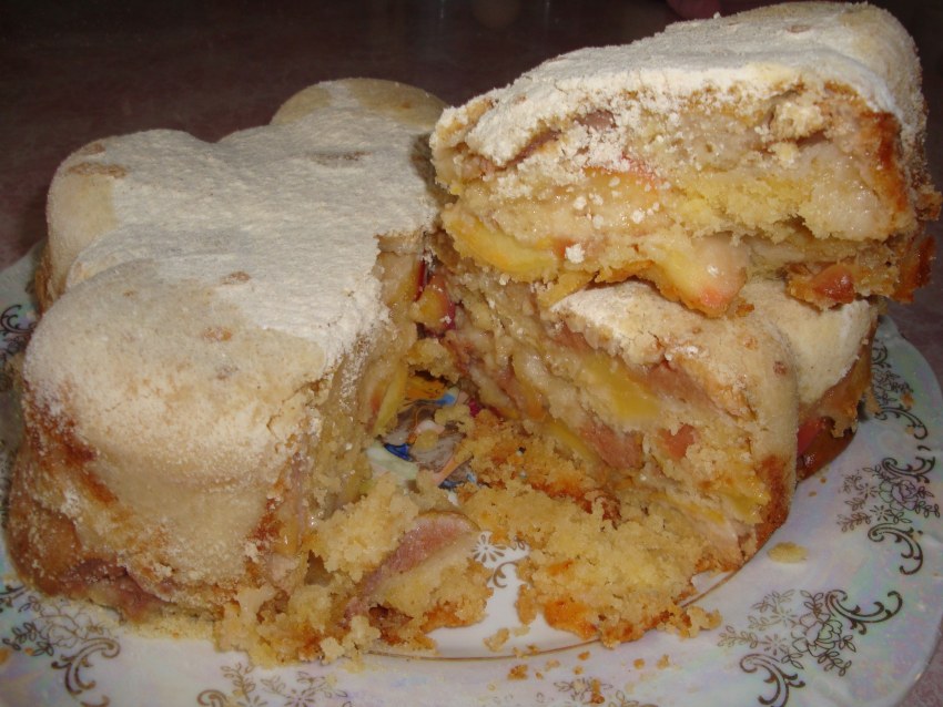 Насыпной пирог шарлотка