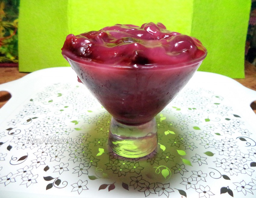 Вишнёвое желе с желатином