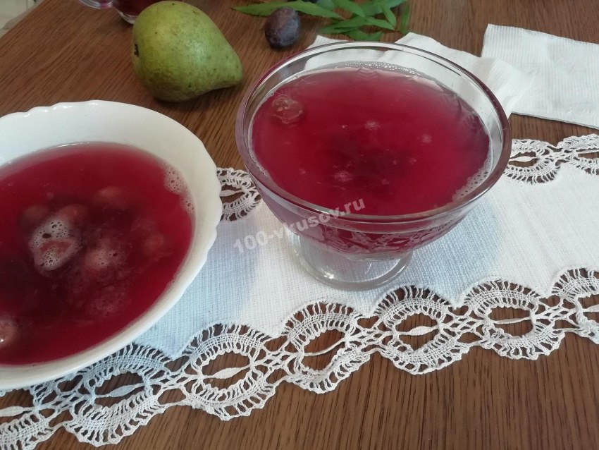 Желе с клюквенным соком