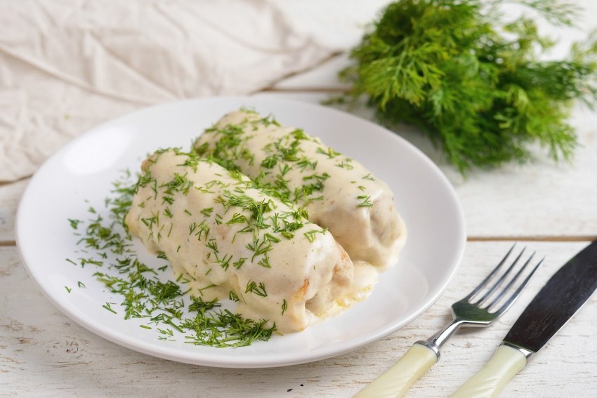 Куриное филе в сметанно-горчичном соусе