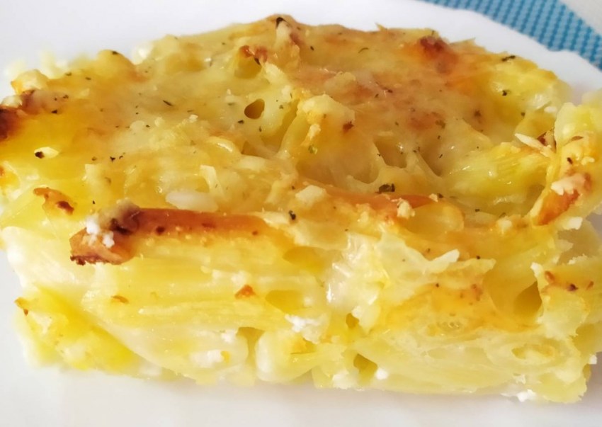 Запеканка из макарон с творогом