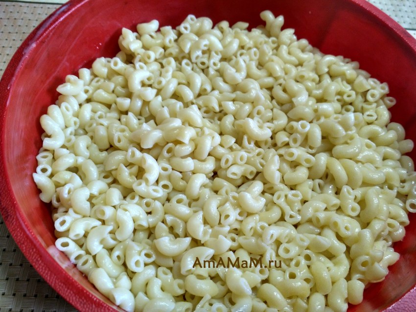 Макароны с творожным сыром