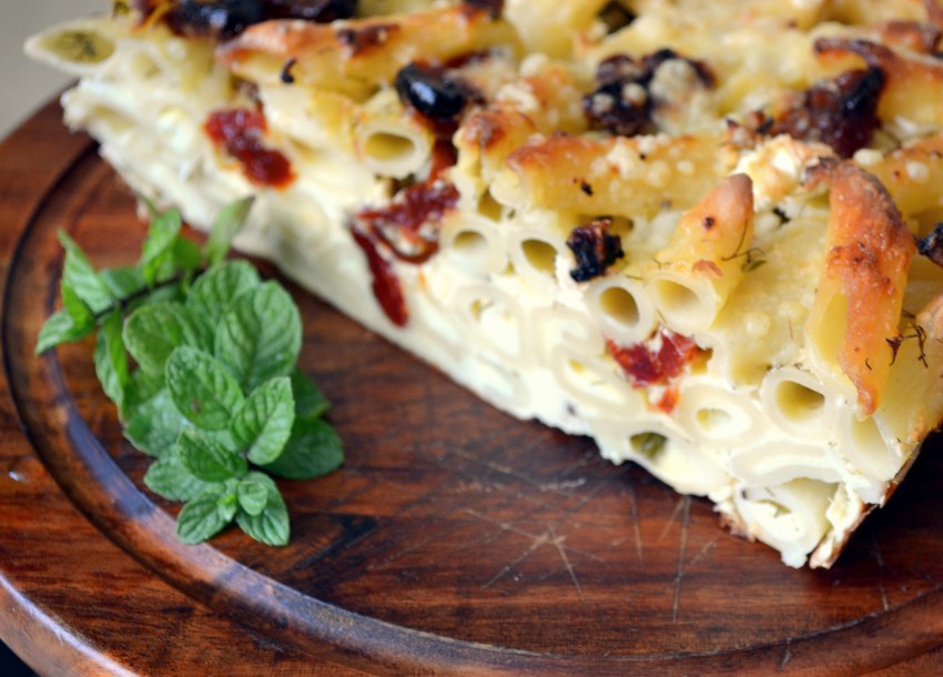 Творожная запеканка с макаронами