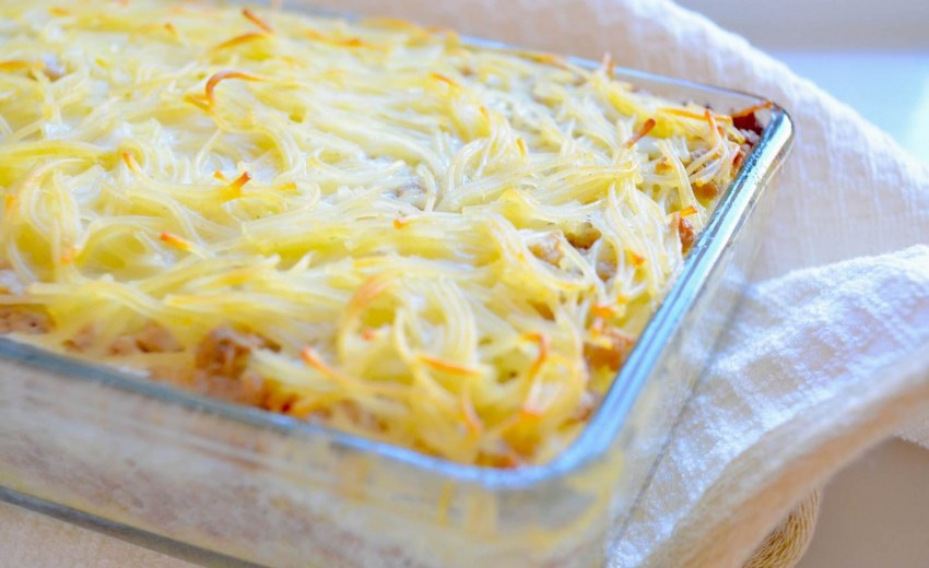 Запеканка с вермишелью