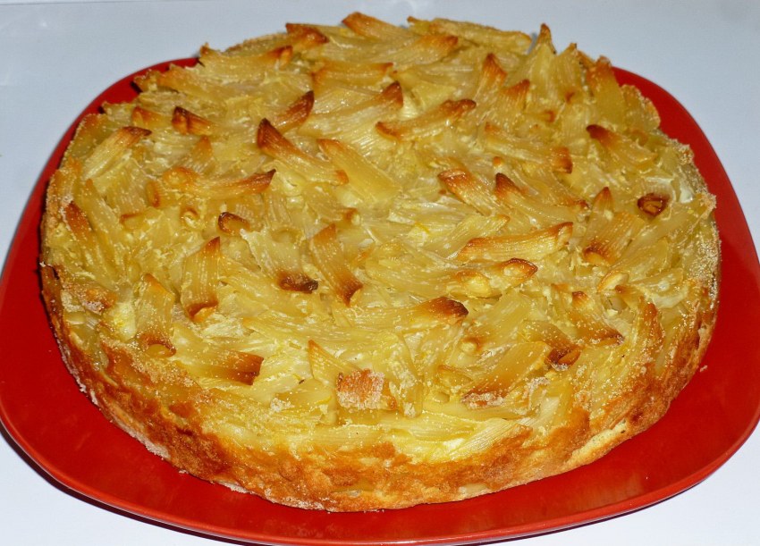 Макароны с творогом и сыром