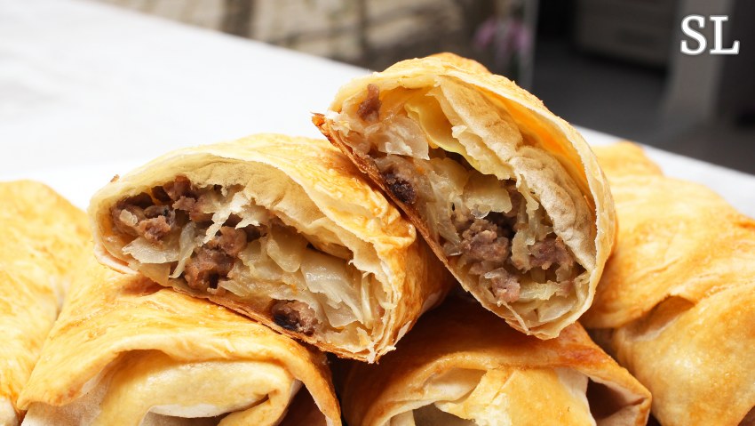 Пирог из лаваша с фаршем