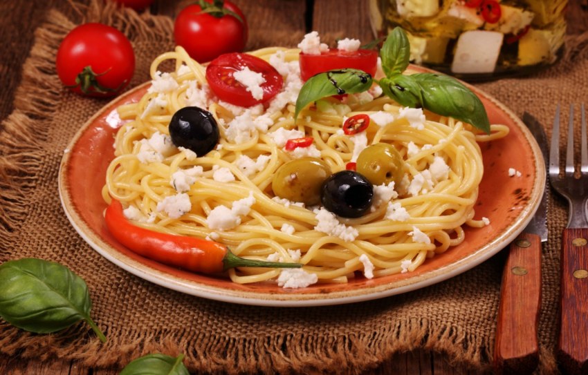 Спагетти в сливочном соусе