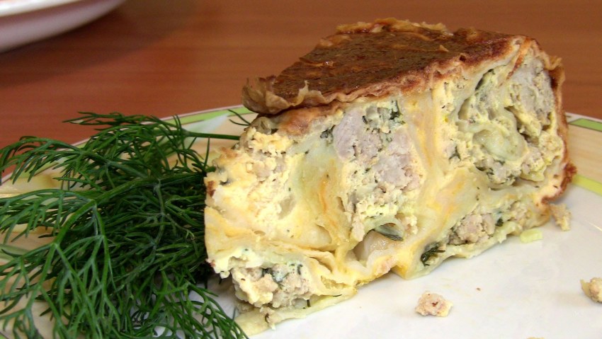 Мясо запеченное в лаваше