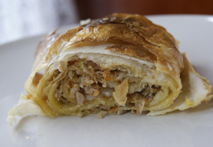 Пирог из лаваша с фаршем