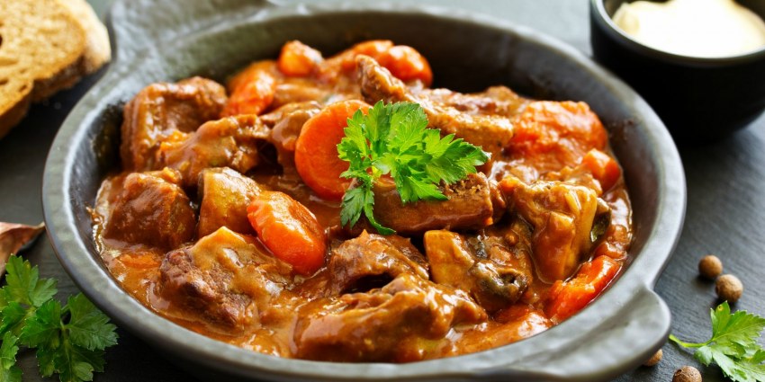 Куриная печень с грибами