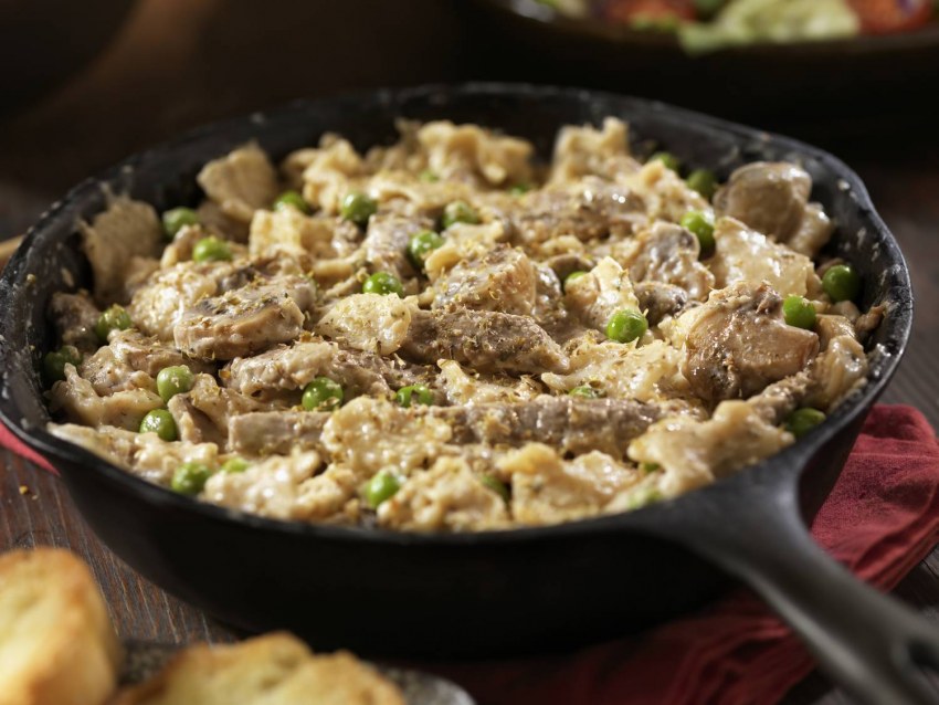 Медальоны из телятины с грибами