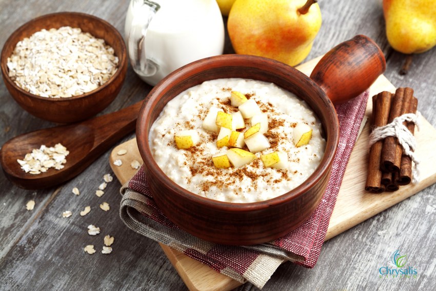 Овсяная каша с грушей